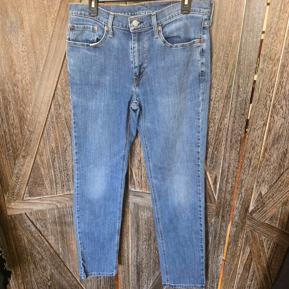 Levi's Jeans Men's Size 32/34 Medium Wash Blue Denim Straight Leg 541 Stretch